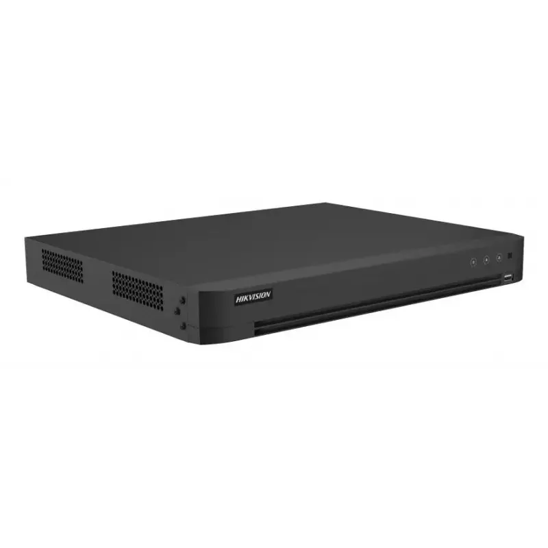 Digitālais videoreģistrators Hikvision IDS-7216HUHI-M2/XT — 16 kanālu DVR, 4K (3840×2160), H.264/H.265, SATA HDD līdz 12 TB, Gigabitu Ethernet, 12 V līdzstrāva