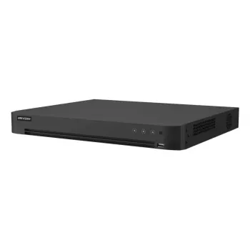 Digitālais videoreģistrators Hikvision IDS-7216HUHI-M2/XT — 16 kanālu DVR, 4K (3840×2160), H.264/H.265, SATA HDD līdz 12 TB, Gigabitu Ethernet, 12 V līdzstrāva