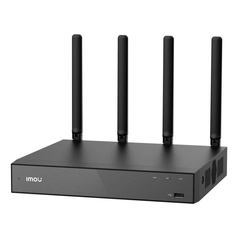 Tīkla videoreģistrators IMOU N110W - 10 kanālu Wi-Fi 6 NVR, maks. 2592x1944, divjoslu Wi-Fi, SATA disks līdz 16 TB, 10/100 Ethernet, melns