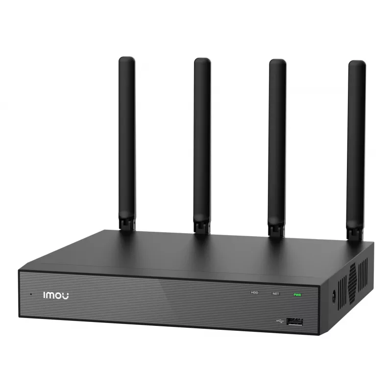 Tīkla videoreģistrators IMOU N110W - 10 kanālu Wi-Fi 6 NVR, maks. 2592x1944, divjoslu Wi-Fi, SATA disks līdz 16 TB, 10/100 Ethernet, melns
