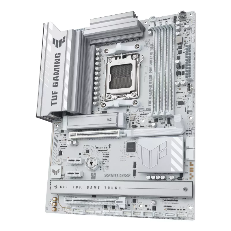 Mātesplate ASUS TUF GAMING B850‑PRO WIFI7 W NEO — AMD B850, Ligzda AM5, ATX, DDR5, Wi‑Fi 7, 2.5GbE