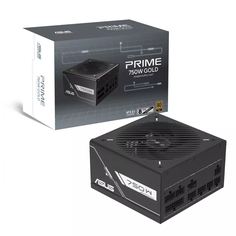 Barošanas bloks ASUS Prime -750G 750 W 20+4 kontaktu ATX 80 PLUS Gold melns