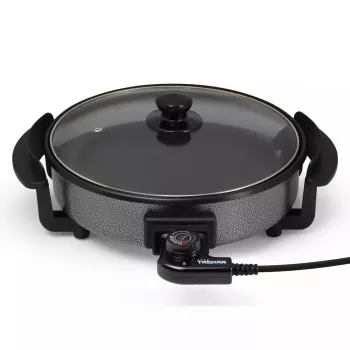 Grila panna Tristar PZ-2963 daudzfunkcionāla apaļa melna 30cm