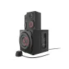 Skaļruņu komplekts GENESIS Helium 610BT 2.1, 60 W RMS, Bluetooth, vadu, sarkans/melns, kompakts zemfrekvences skaļrunis