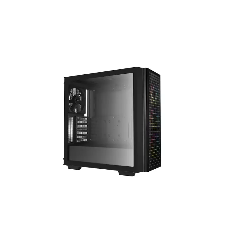 Vidēja torņa datora korpuss DeepCool CG540 — melns, ATX atbalsts, plašs interjers, optimizēta gaisa plūsma
