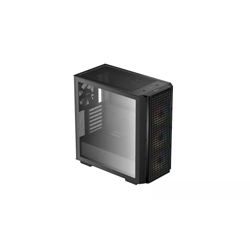 Vidēja torņa datora korpuss DeepCool CG540 — melns, ATX atbalsts, plašs interjers, optimizēta gaisa plūsma