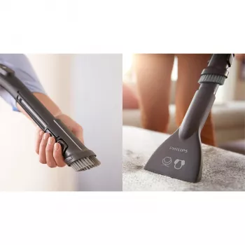 Cilindriskais putekļsūcējs Philips 5000 series XD5123/10 — 900 W, 4 L putekļu maiss, HEPA un Mikro filtrs, cietām grīdām un paklājiem