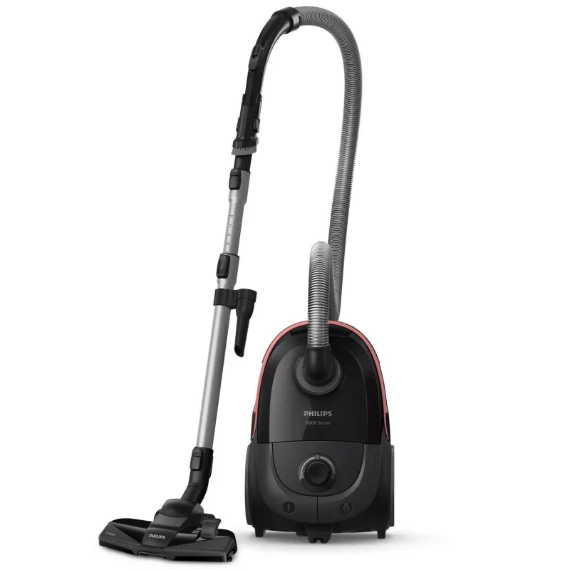 Cilindriskais putekļsūcējs Philips 5000 series XD5123/10 — 900 W, 4 L putekļu maiss, HEPA un Mikro filtrs, cietām grīdām un paklājiem