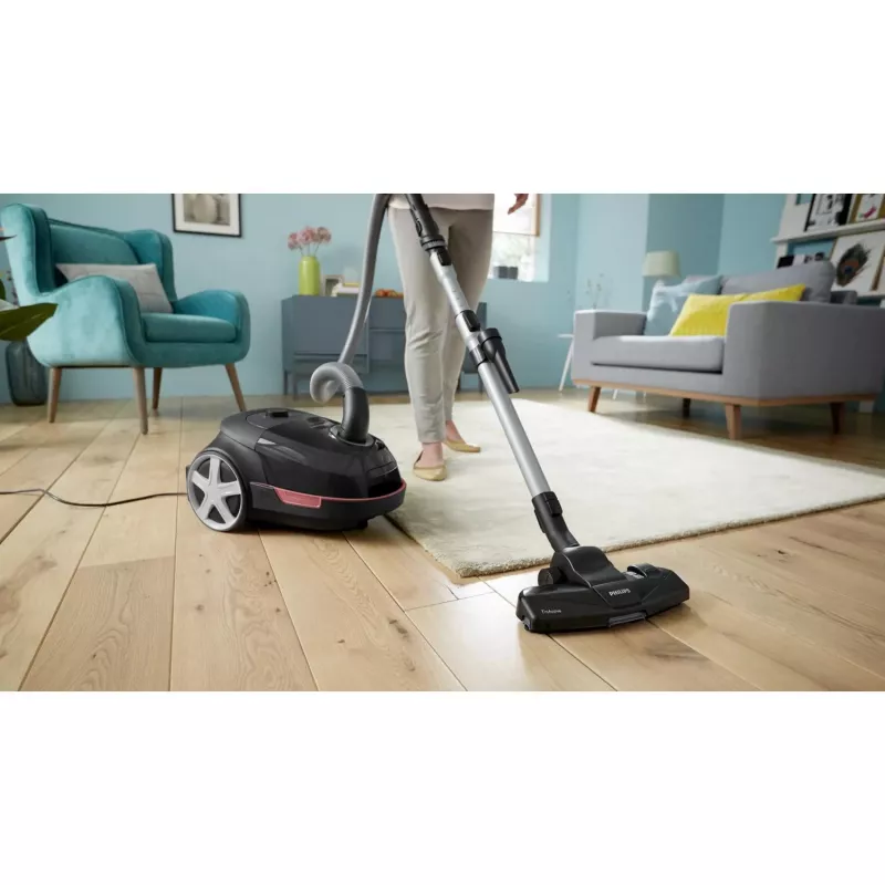 Cilindriskais putekļsūcējs Philips 5000 series XD5123/10 — 900 W, 4 L putekļu maiss, HEPA un Mikro filtrs, cietām grīdām un paklājiem
