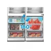 Brīvi stāvošs kombinētais ledusskapis Midea MDRB548MME46, 401 L — No Frost, 271 L ledusskapis / 130 L saldētava, 186 cm, 35 dB, energoefektivitātes klase E, pelēks