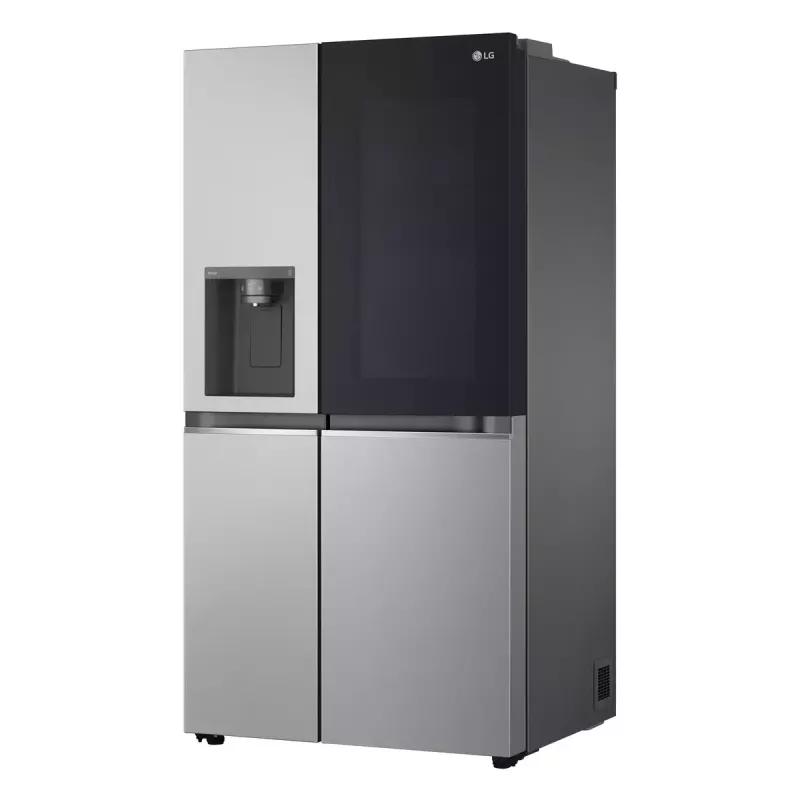 Side-by-side ledusskapis LG GSGV81PYLL, 635 L kopējais, ledusskapis 416 L, saldētava 219 L, metāliski sudraba krāsā
