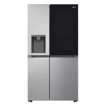 Side-by-side ledusskapis LG GSGV81PYLL, 635 L kopējais, ledusskapis 416 L, saldētava 219 L, metāliski sudraba krāsā
