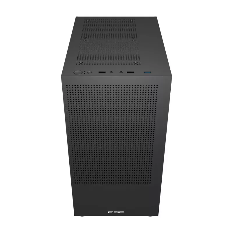 FSP S110-B korpuss Mini Tornis mITX, mATX Melns, Small Form Factor (SFF), PC, Melns, micro ATX, Mini-ITX, Sieta, Metāla, 16 cm