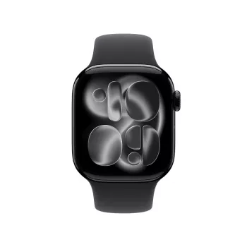 Viedpulkstenis Apple Watch Series 11 GPS 42mm Jet Melns alumīnija korpuss ar melnu sporta siksnu M/L