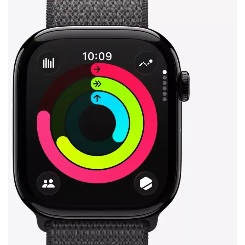 Viedpulkstenis Apple Watch Series 11 GPS 42mm Jet Melns alumīnija korpuss ar melnu sporta siksnu M/L