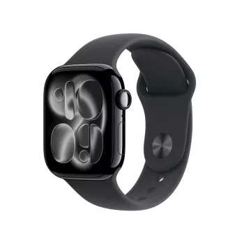 Viedpulkstenis Apple Watch Series 11 GPS 42mm Jet Melns alumīnija korpuss ar melnu sporta siksnu M/L