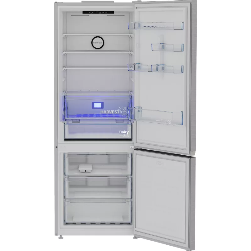 Beko B3RCNE564HXB ledusskapis ar saldētavu Brīvstāvošs 490 L Sudraba