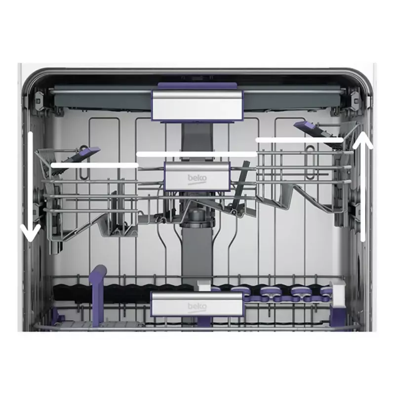Brīvi stāvoša trauku mazgājamā mašīna BEKO DEN48530X, 15 trauku komplekti, 8 programmas, 44 dB, 598×850×600 mm