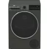 Veļas žāvētājs BEKO B5T89243M — brīvi stāvošs ar priekšējo ielādi, siltumsūknis, 9 kg, melns, 598×672×846 mm
