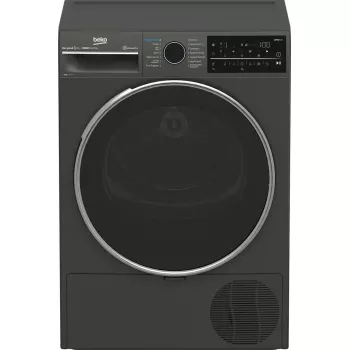 Veļas žāvētājs BEKO B5T89243M — brīvi stāvošs ar priekšējo ielādi, siltumsūknis, 9 kg, melns, 598×672×846 mm