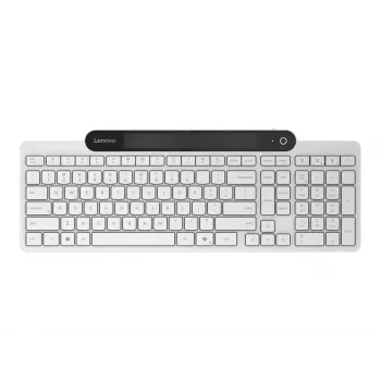 Bezvadu Bluetooth tastatūra Lenovo 800 — US angļu izkārtojums, pašuzlādes, balta