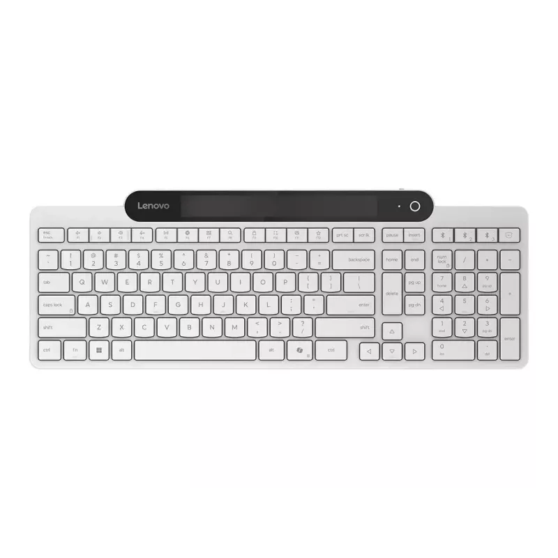 Bezvadu Bluetooth tastatūra Lenovo 800 — US angļu izkārtojums, pašuzlādes, balta