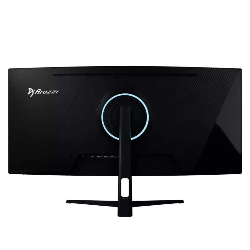 34 collu izliekts monitors Arozzi Nova — 34 collas (86,4 cm), 3440×1440, 21:9, VA LED, 1 ms, VESA, iebūvēti skaļruņi, melns