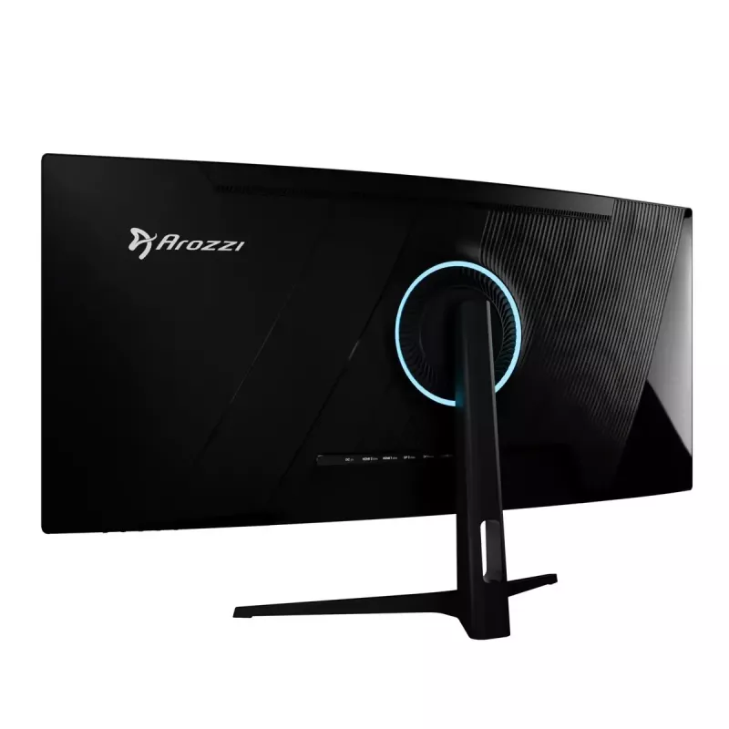 34 collu izliekts monitors Arozzi Nova — 34 collas (86,4 cm), 3440×1440, 21:9, VA LED, 1 ms, VESA, iebūvēti skaļruņi, melns