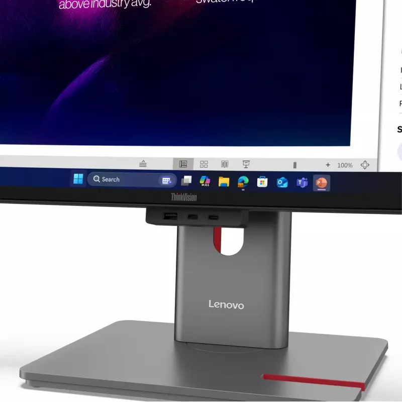 Lenovo ThinkVision P40WD-40 39.7 collu WUHD 5120×2160 IPS LED izliekts monitors, 6 ms, USB 3.2 Gen2x2, melns