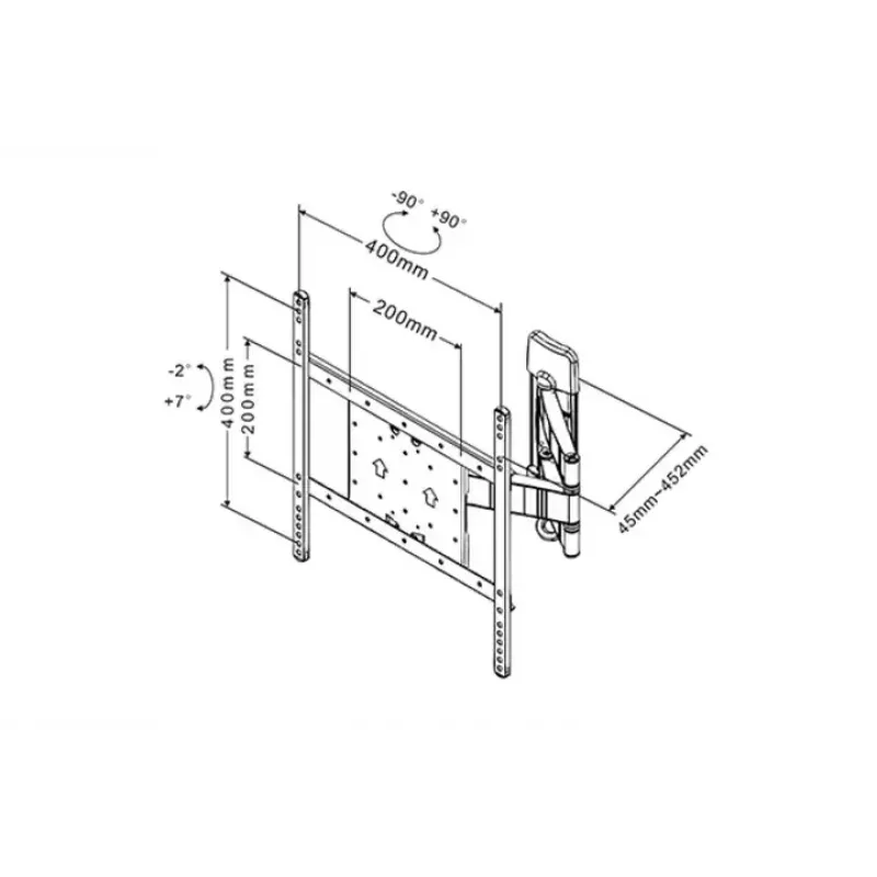 Stiprinājuma kronšteins Multibrackets M VESA Flexarm Tilt & Turn III