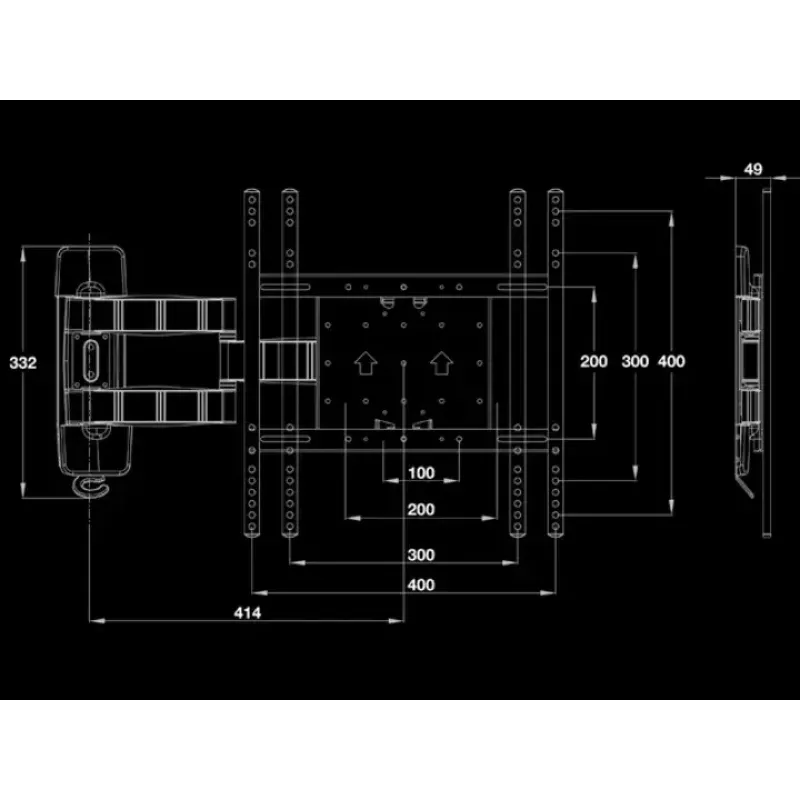 Stiprinājuma kronšteins Multibrackets M VESA Flexarm Tilt & Turn III