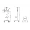 Multibrackets M Public Floorstand Basic 150 ar plauktu un kameras turētāju