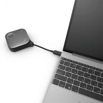 Bezvadu prezentāciju sistēma BenQ InstaShow VS25 HDMI galddators, Wi‑Fi 6, līdz 2400 Mbps, ārējā antena, melna
