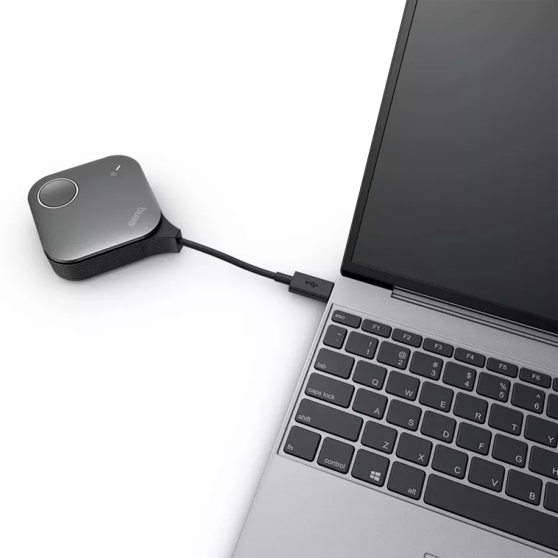 Bezvadu prezentāciju sistēma BenQ InstaShow VS25 HDMI galddators, Wi‑Fi 6, līdz 2400 Mbps, ārējā antena, melna