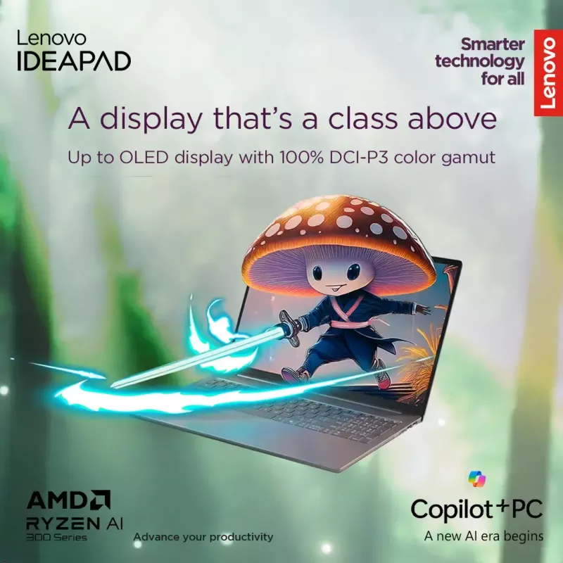 Lenovo IdeaPad plāns 5 klēpjdators — Ryzen 7 7735HS, 14 collu WUXGA IPS 300 nitu, 16GB RAM, 1TB SSD, AMD Radeon 680M, microSD lasītājs, Windows 11 Home