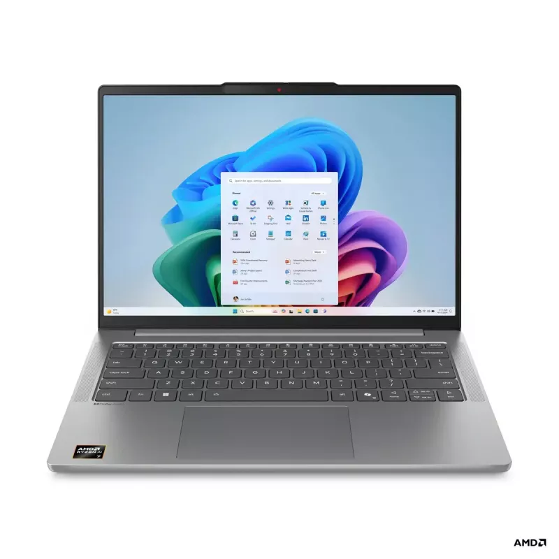 Lenovo IdeaPad plāns 5 klēpjdators — Ryzen 7 7735HS, 14 collu WUXGA IPS 300 nitu, 16GB RAM, 1TB SSD, AMD Radeon 680M, microSD lasītājs, Windows 11 Home