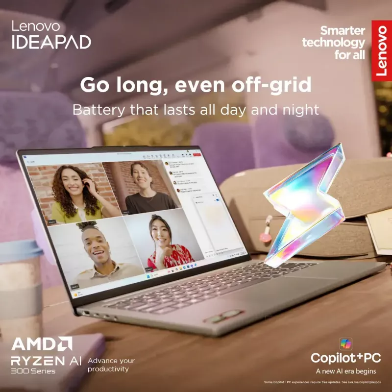 Lenovo IdeaPad plāns 5 klēpjdators — Ryzen 7 7735HS, 14 collu WUXGA IPS 300 nitu, 16GB RAM, 1TB SSD, AMD Radeon 680M, microSD lasītājs, Windows 11 Home
