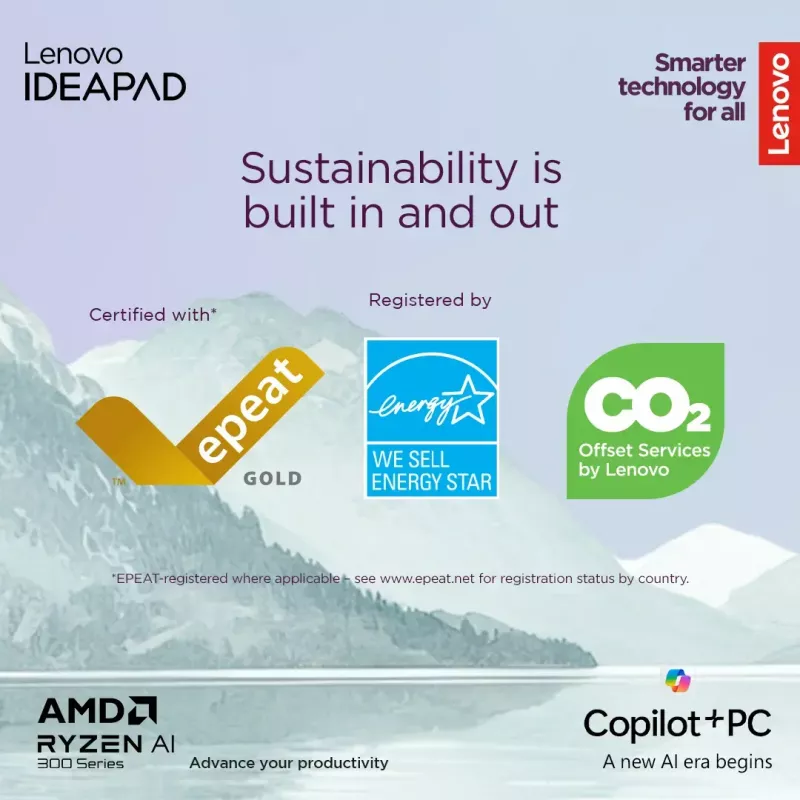 Lenovo IdeaPad plāns 5 klēpjdators — Ryzen 7 7735HS, 14 collu WUXGA IPS 300 nitu, 16GB RAM, 1TB SSD, AMD Radeon 680M, microSD lasītājs, Windows 11 Home
