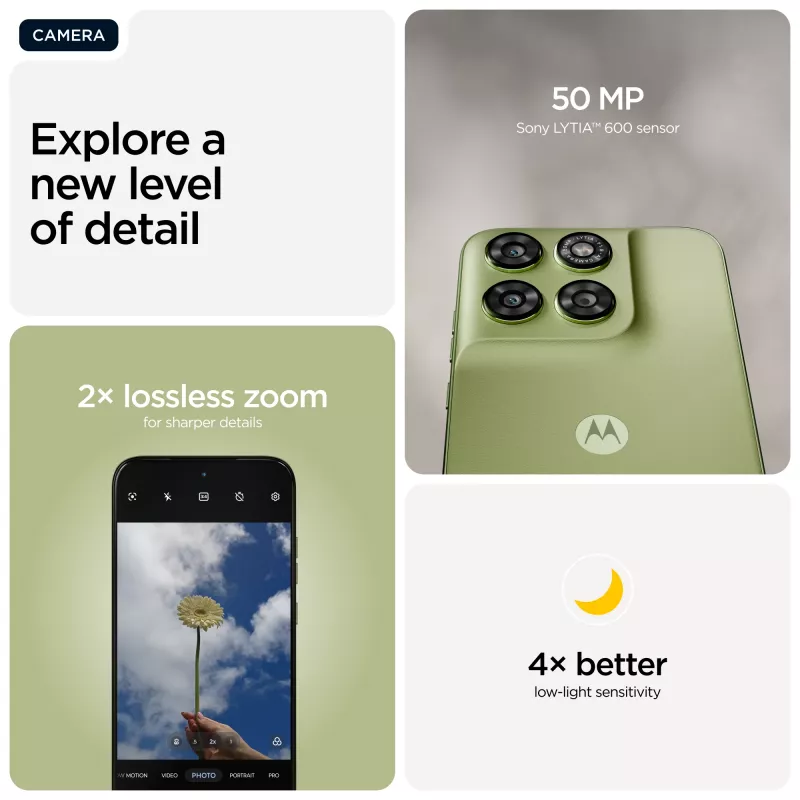 Viedtālrunis Motorola moto g67 6,8 collas (17,3 cm) 5G, MediaTek Dimensity 6300 2,4 GHz, 4 GB RAM, 128 GB, 5200 mAh, hibrīda Dual SIM, zaļš