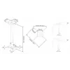 Multibrackets M Universal Projector Ceiling Mount 500-800 ar smalko regulēšanu