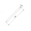 Caurule Multibrackets M Pro Series pagarinājuma caurule 0,8 m melna