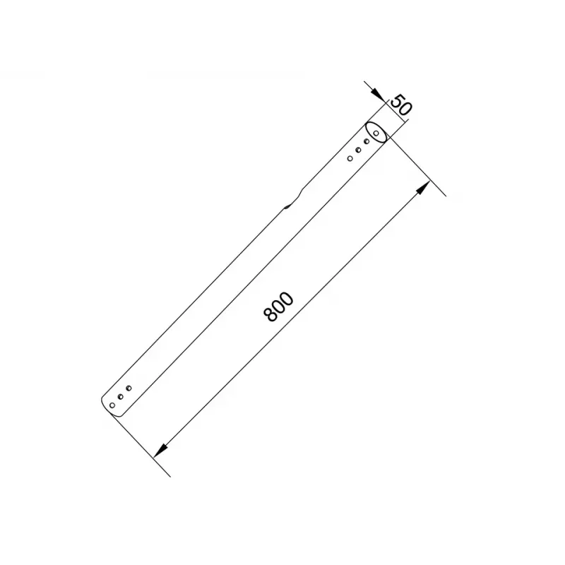 Caurule Multibrackets M Pro Series pagarinājuma caurule 0,8 m melna