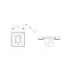 Griestu plate Multibrackets M Pro Series Melns Plastic Steel 165mm