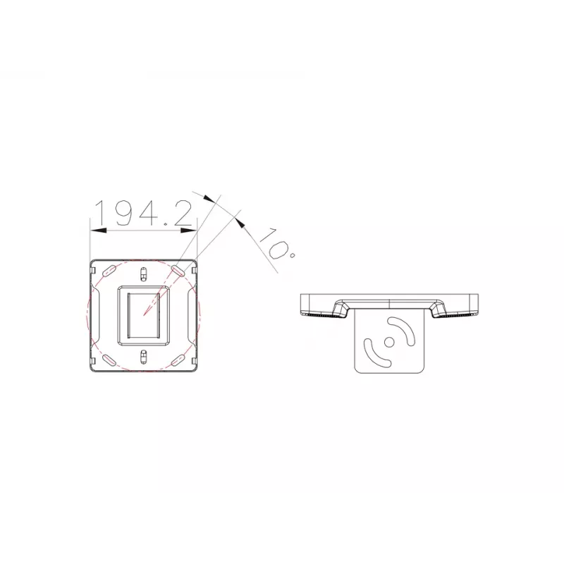 Griestu plate Multibrackets M Pro Series Melns Plastic Steel 165mm