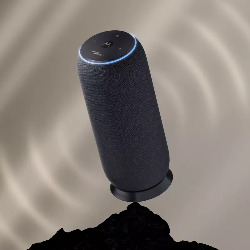 Mono pārnēsājams skaļrunis Motorola moto sound flow Carbon — 30 W RMS, USB-C, bezvadu, auduma korpuss