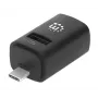 Manhattan USB-C 3 portu centrmezgls, ĪPAŠI KOMPAKTS, 3x USB-A porti (1x 5 Gbps USB 3.2 Gen1 t.i. USB 3.0, 3 x 480 Mbps USB 2.0), USB barošana (nav nepieciešams ārējs barošanas avots)