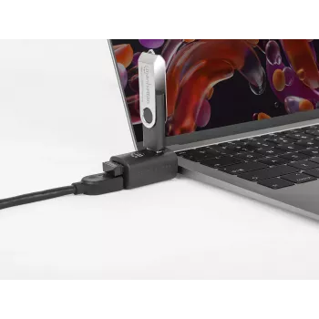 Manhattan USB-C 3 portu centrmezgls, ĪPAŠI KOMPAKTS, 3x USB-A porti (1x 5 Gbps USB 3.2 Gen1 t.i. USB 3.0, 3 x 480 Mbps USB 2.0), USB barošana (nav nepieciešams ārējs barošanas avots)