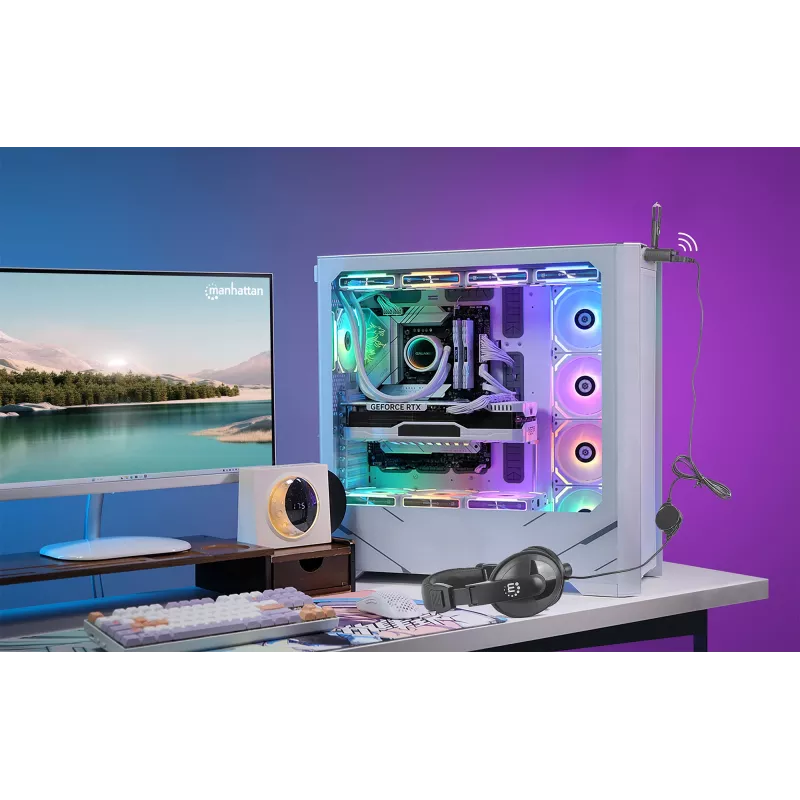 Manhattan USB-C 3 portu centrmezgls, ĪPAŠI KOMPAKTS, 3x USB-A porti (1x 5 Gbps USB 3.2 Gen1 t.i. USB 3.0, 3 x 480 Mbps USB 2.0), USB barošana (nav nepieciešams ārējs barošanas avots)