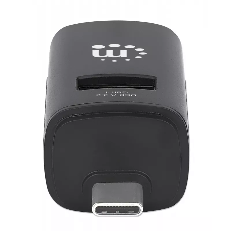 Manhattan USB-C 3 portu centrmezgls, ĪPAŠI KOMPAKTS, 3x USB-A porti (1x 5 Gbps USB 3.2 Gen1 t.i. USB 3.0, 3 x 480 Mbps USB 2.0), USB barošana (nav nepieciešams ārējs barošanas avots)