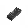 Nepārvaldīts Fast Ethernet PoE galddatora komutators Teltonika TSF000 — 5× 10/100 RJ-45, IEEE 802.3af/at, DC 7–57V, melns